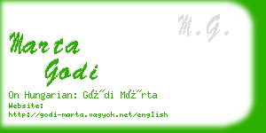 marta godi business card